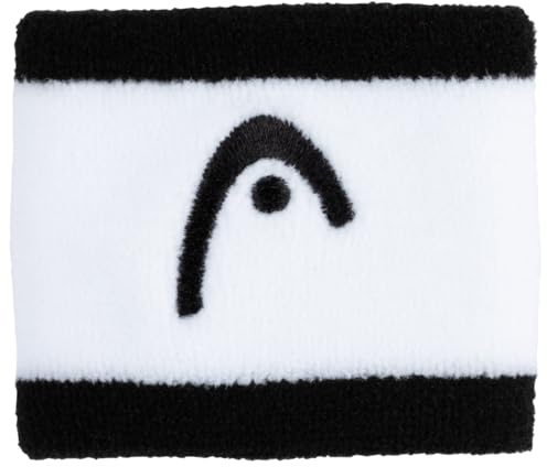 HEAD Schweißband Striped 2,5'', Black/White, One Size