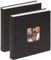 walther design Fotoalbum schwarz 30 x 30 cm mit Cover-Ausstanzung, Doppelpack, Fun FA-208-BD