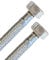 H2O-Flex® Panzerschlauch beidseitig 1/2 Zoll ÜM, Flexschlauch mit 2 x 1/2 Überwurfmutter DN8 für Sanitär Armaturen mit Trinkwasserzulassung 2000mm