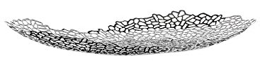 Alessi Opus Tafelaufsatz aus Edelstahl 18/10 glänzend poliert, 11 x 60.5 x 17 cm