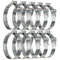 10 Pack - 74mm > 79mm T Bolt Hose Clamps Zinc Turbo Pipe Clips