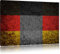 Pixxprint Fahne von Deutschland B&W, Größe: 100x70cm, Leinwandbild, fertig gespannt, Wandbild, Dekoration, Kunstdruck, kein Poster