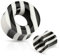 Tapsi´s Coolbodyart® Double Flared Tunnel Büffel Horn Knochen Schwarz Weiß gestreift 22mm