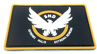 The Division SHD Extremis Malis Extrema Remedia PVC Airsoft Paintball Klettverschluss-Flecken Kader Patch