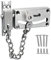 YUOIP® Acero inoxidable Slide Bolt latch puerta cerraduras seguridad antirrobo de bloqueo de puerta con cadena y cierre de resorte