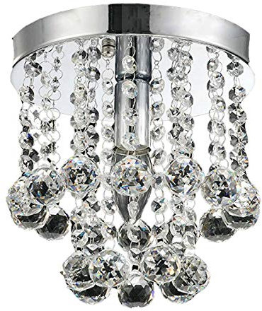 AFSEMOS Lámpara del Techo, Candelabro de cristal Luces de Techo para la sala de estar, dormitorio, pasillo-Ø15cm