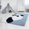 carpet city Kinderteppich Flachflor Bueno Panda-Bär in Blau mit Konturenschnitt für Kinderzimmer; Größe: 120x170 cm, bueno-1389-blue-120x170