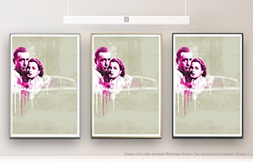 Paul Sinus Art Casablanca 90x60cm Splash Art Wandbild als Poster mit Aluwechselrahmen in silber