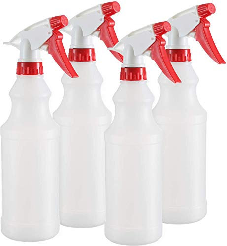 DilaBee Empty Spray Bottles, 4 Pack 500ML Refillable Spray Bottle, Leak Proof Durable water spray bottle, Trigger Sprayer with Mist & Stream