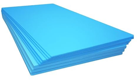 XPS Foam Insulation Boards 1200 x 600 x 6mm - QTY-21 - Coverage 15.12m2 - Electric and Water Underfloor Heating Tile Laminate Underlay Thermal Extruded Polystyrene Insulation Sheets