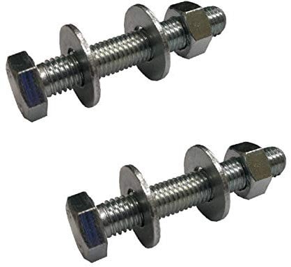 5 x Imperial Set Screw Bolts 3/8 x 1'', Washers & Nuts,