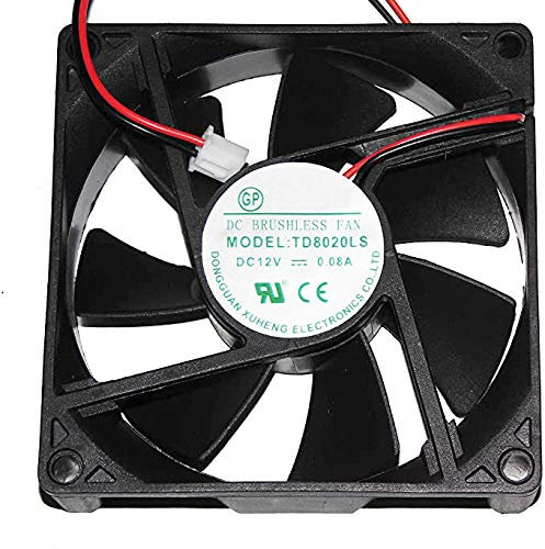 iHaospace 8CM Fan Dispenser 80*80*20MM 12V 0.08A 2500RPM 31.6CFM 26dB Quiet Fan for Laptop, Tablet, Server