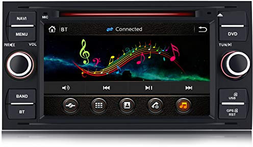 AWESAFE 7 Pollici Wince Autoradio 2 Din per Ford Focus Fiesta Kuga C/S-Max Fusion Transit Galaxy Mondeo (2005-2007) Car Radio con Bluetooth Vivavoce, CD DVD USB BT FM AM MirrorLink