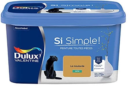 Dulux Valentine Peinture Si Simple Peinture Intérieure Toutes Pièces - Peinture Mur et Plafond, Porte et Plinthe - Couleur : Le Moutarde Satin - 2,5 L
