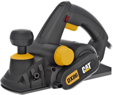 CAT DX86 82mm Hobelmaschine 900W, 16000 U/min, 3mm Schnitttiefe, beidseitiger Spanauswurf, Mikro-Tiefenverstellung, V-Nut-Aluminiumfußplatte