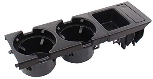 none branded Auto Mittelkonsole Getränkehalter Aufbewahrungsbox Becherhalter Ablagefach mit Münzhalter Schwarz für BMW 3 Series E46 318i 325i 330i 320ci