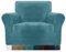 MAXIJIN Dicke Samt Stuhlhussen für Sessel Stretch rutschfeste Sofabezug 1-Sitzer Hunde Katze Haustier Wohnzimmer 1-teiliger Sofa Protector Stuhl Schonbezug (1 Sitzer, Pfauen Blau)