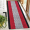 PHP Anti Slip Washable Large Door Mat, 60 x 110 cm Heavy Duty Waterproof Indoor Door Mat, Non Slip Carpet Rug for Home, Kitchen and Bedroom Decor - Black Red