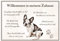 ZAUBERBILD Hundeschild Warnung | Französische Bulldogge 'Willkommen in meinem Zuhause' | Warnschild Vorsicht Hund | 25x17cm Alu