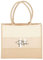 AMBERGER DESIGN by A&M Osterhage amd Jute-Tasche Shopper Name & INITIAL Glitzer Druckfarbe personalisiert Wunschname Damen-Tasche Jute-Beutel groß-Nachhaltig Innentasche-Reißverschluss