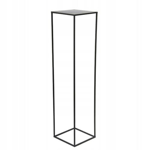 HowHomely Blumenständer Metall Schwarz 100 cm Hoch - Solider und Robuster Blumenhocker Metall - Pflanzenständer für die Dekoration in Wohnzimmer Schlafzimmer oder Büro