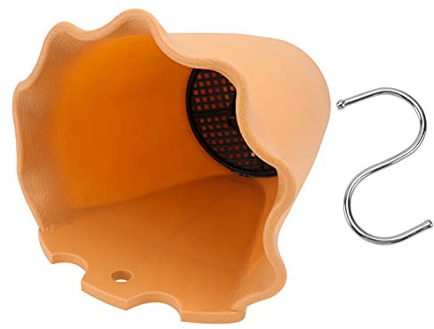 DOITOOL 1pezzi Fioriera Murale Plastica Creativa per Balcone Portafiori Decorativo da Esterno Design Elegante e Resistente Facile da Installare Colore Arancione per Piante Verdi