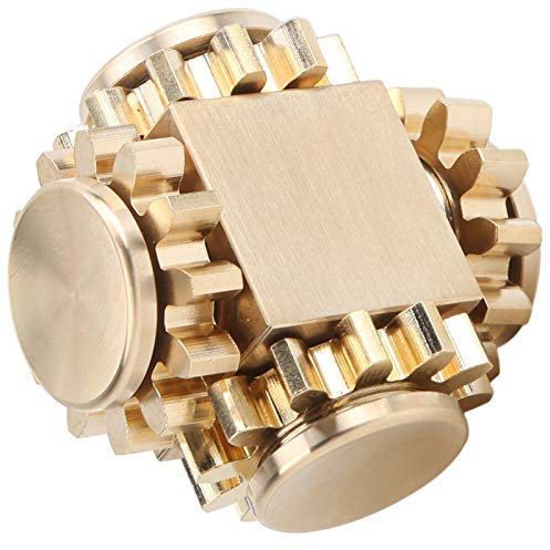 Janzoom Fidget Spinner, Handgyroskop mit hohem Balanceeffekt für Erwachsene für Kinder((Magic Cube Gear Top - Reines Messing))