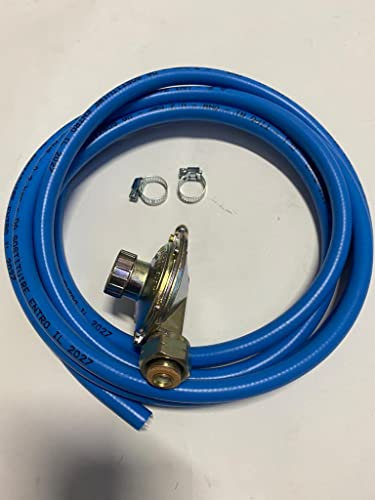 Tubo 2 MT Completo di Fascette con REGOLATORE 30 MILLIBAR per CUCINE A Gas Piani Cottura A GPL