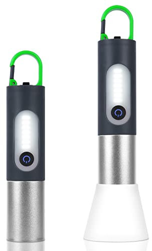 flintronic LED Torch Rechargeable, 750Lumens Zoomable Flashlights, Water Resistant, Camping Accessories, Lightweight Small Torch for Power Cuts, Emergency