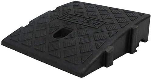 ZEDARO Kleine Stufenmatte, gelbe und Schwarze Bordsteinrampen, leichte Kunststoff-Dreiecksauflage, rutschfeste, tragbare Rollstuhlrampen, Höhe: 7 cm / 11 cm