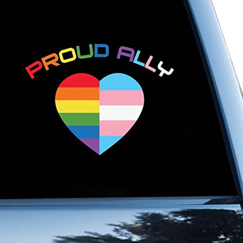 Proud Ally Lesbian Lgbtq Aufkleber, Gay Pride LGBT Gleichheit Lesben Vinly Aufkleber für Autos, Laptops, Fenster, Wände, Kühlschrank, WC und mehr, 27,9 cm