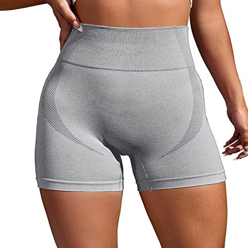 Schwarze Sport Leggings Damen, Shorts Damen Hosen Leggings Slip Compression Fahrrad Yoga Trainingshose Poledance Kleidung Gym Seamless Biker Fitness Sport Radlerhose Kurze Sporthose Leggins Kurz Boot