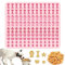 Backmatte Hundekekse, Rosa Silikon Backform, 5 Formen in 1 Backunterlage, Backform für Hundeleckerli, 130 Gitter Backform für DIY Hundekekse und Leckerlis (Halbkugel Fische Knochen Stern Herzform)