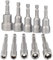 Stecknuss Set 10 Stück - BAIDETS Magnetische Stecknuss Adapter 1/4 Zoll Steckschlüsselsatz 6-15mm, Sechskant für Bohrer oder Akkuschrauber