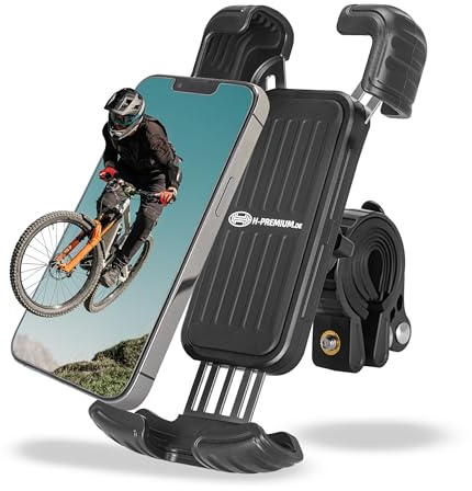 HEYNER® Telefonhalter Fahrrad Lenker 4,6 bis 6,8 Zoll 360° drehbar Handyhalterung Smartphone Halterung E-Bike E-Scooter Moped Mountainbike etc.