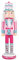 PASOLABE Rosa Nussknacker Figur 35,6 cm Weihnachten Nussknacker Ornamente Holz Nussknacker Soldat Weihnachtsdekorationen (runde Basis Nussknacker)