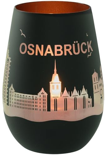 Goodtimes Windlicht Osnabrück Skyline (Schwarz & Bronze)