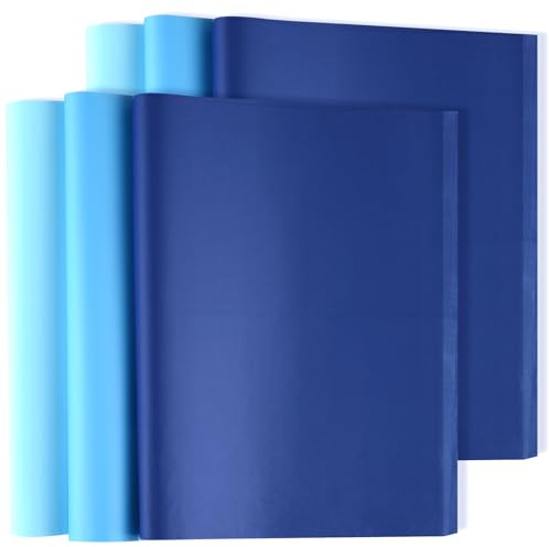 Bouiexye 120 Sheets Blue Tissue Paper Multicolor Tissue Paper Bulk Gift Wrapping for DIY Art Craft Floral Birthday Baby Shower Party Festival