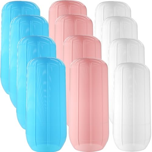 12Pcs Silicone Bottle Covers, Leak Locks Toiletry Skins Leakproof Travel Bottle Covers Without Handle Reusable ＆ Stretchable Toiletry Skins Sleeves Travel Essentials, Leak Locks Toiletry Skins