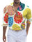ETHKIA Hemd Herren Fun -Langarmshirt für Herren. Festlicher, entspannter bequemer Stil, Schlichtes, durchgehend bedrucktes Osterei-Langarmshirt Herren Hemd Blau (White, M)