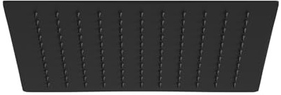 JOHO Regendusche Duschkopf 10 Zoll, Edelstahl Kopfbrause Eckig Regenduschkopf Mit Anti-Kalk Düsen XL Einbauduschkopf Quadratisch 25x25cm schwarz