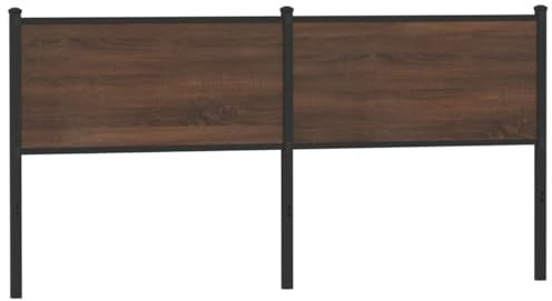 vidaXL Tête de lit chêne Marron 160 cm Bois d'ingénierie et Acier, Panneau de tête, tête de lit pour lit Double, tête de lit Double