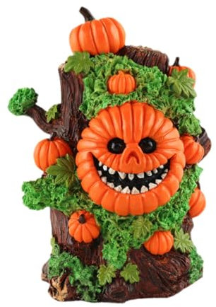 Fenteer Halloween-Statue, Desktop-Figur, künstlerische Moderne Sammlerstück, praktische Harz-Skulptur, dekoratives Ornament für die Inneneinrichtung, Orange