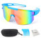FSWWSF Schnelle Brille Fahrradbrille Damen Herren Sportbrille UV400 Schutzbrille Sonnenbrille Anti-Uv Sportbrill für Outdooraktivitäten Wie MTB Rennrad Fahrrad Ski Rave