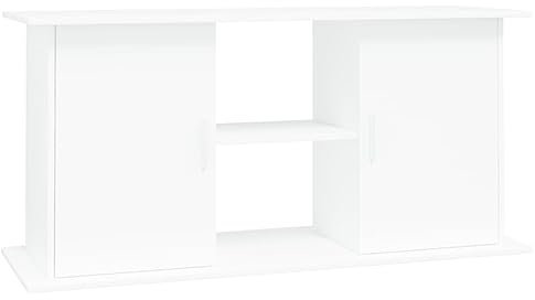 Gecheer Aquariumständer, Aquarium Unterschrank, Aquarium Tisch mit Stauraum, Unterschrank Aquarium, Weiß 121x41x58 cm Holzwerkstoff