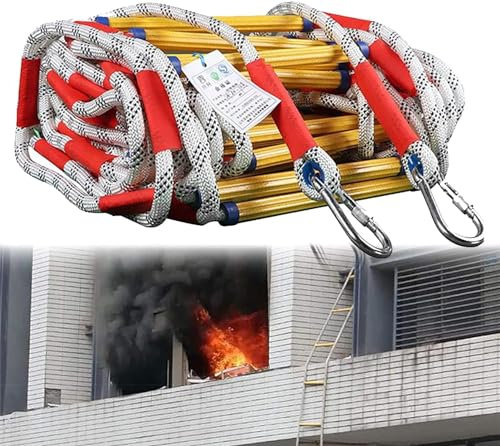 BLYXINVORA Fire Escape Ladder, Fire Escape Rope Ladder, Fire Escape Window Ladder Emergency Rope Ladder Fireproof Rescue Ladder Escape Ladder For Emergency Escape Disaster