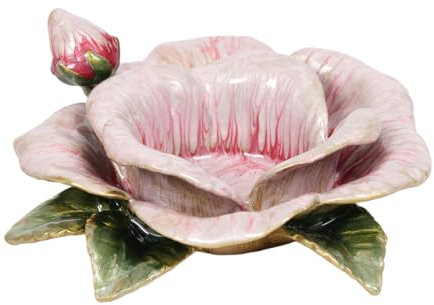 Tealight Candle Holder, Rose Shaped Candle Holder, Decorative Floral Metal Tealight Holder for Table Display, for Candle Lover at Home or Party during Wedding Birthday Christmas