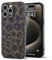 Teageo for Amber Leopard Print Case for iPhone 13 Pro, Slim Fashion Shockproof Protective Cover with Camera Protection Stylish Girls Women Case for iPhone 13 Pro, Green Amber Leopard Print