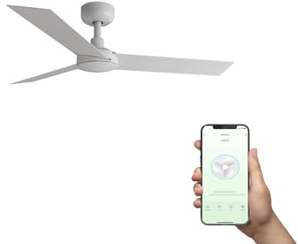 Faro Cruiser Small Ceiling Fan with 3 Blades Matt White Smart System Tuya