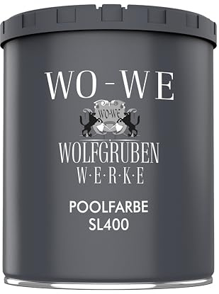 WO-WE Schwimmbadfarbe Poolfarbe Schwimmbeckenfarbe Türkisblau ähnl. RAL 5018-750ml